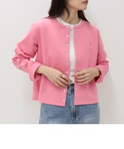 ドット釦ポンチカーディガン