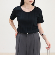 ランダムテレコ5分袖Tシャツ