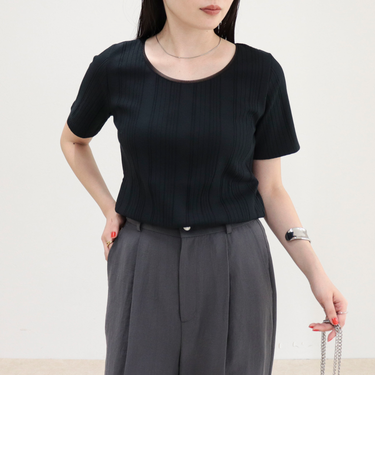 ランダムテレコ5分袖Tシャツ