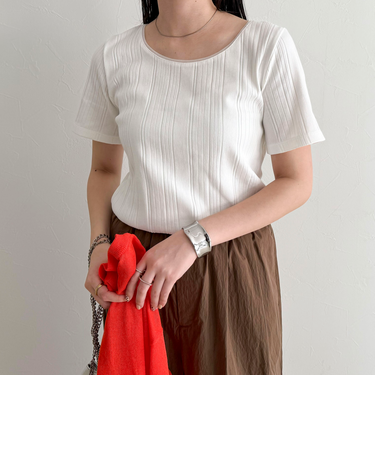 ランダムテレコ5分袖Tシャツ