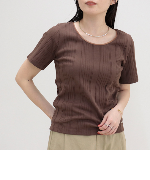 ランダムテレコ5分袖Tシャツ