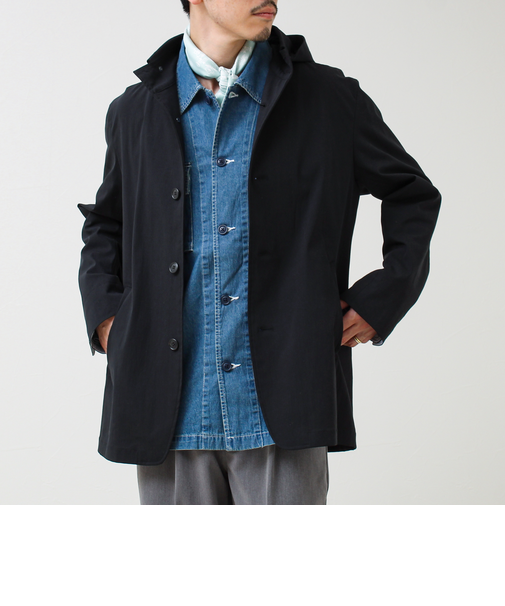 【GLOSTER名品アウター】スタンドフードブルゾン