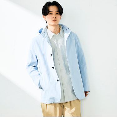 【GLOSTER名品アウター】スタンドフードブルゾン