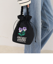 【JOli JOli/ジョリジョリ】刺しゅう巾着バッグ