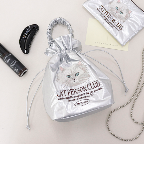 【JOli JOli/ジョリジョリ】刺しゅう巾着バッグ