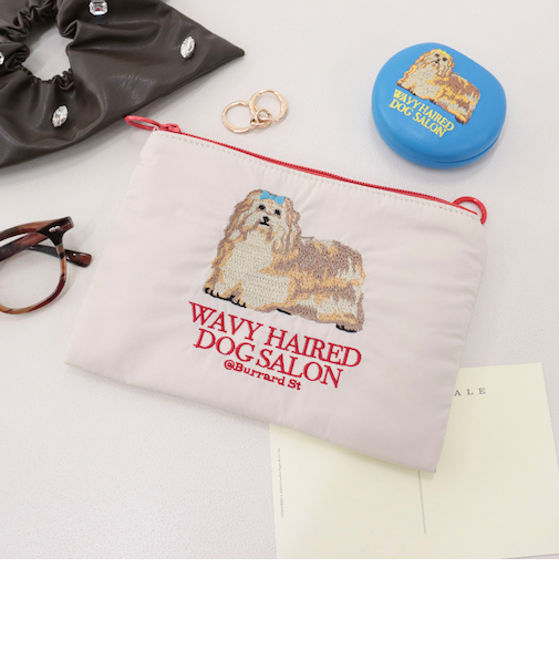 【JOli JOli/ジョリジョリ】刺しゅうフラットポーチ