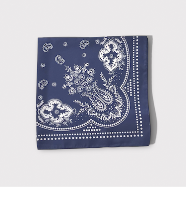 【イタリア製】バンダナ柄ペイズリースカーフ