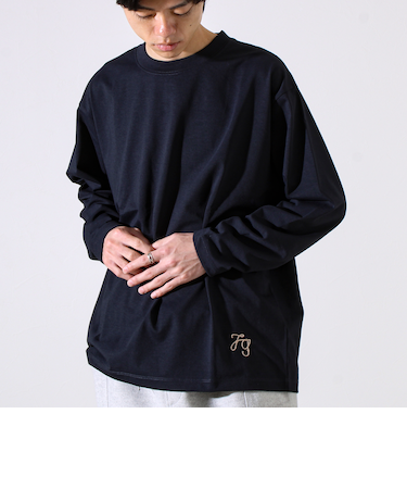 【MARUDE COTTON】ロープ刺繍Ｔ ロングスリーブ