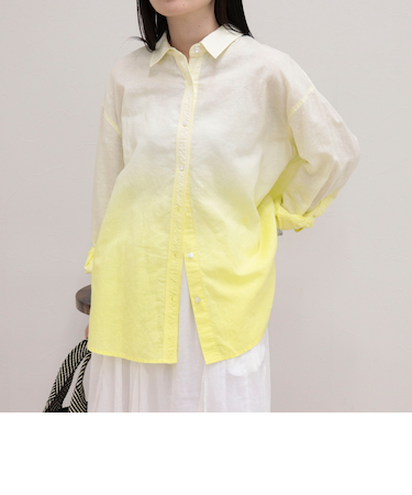 グラデーションリネンシャツ