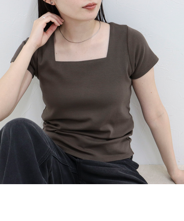 【@sora_522m企画】スクエアネックコンパクトTシャツ