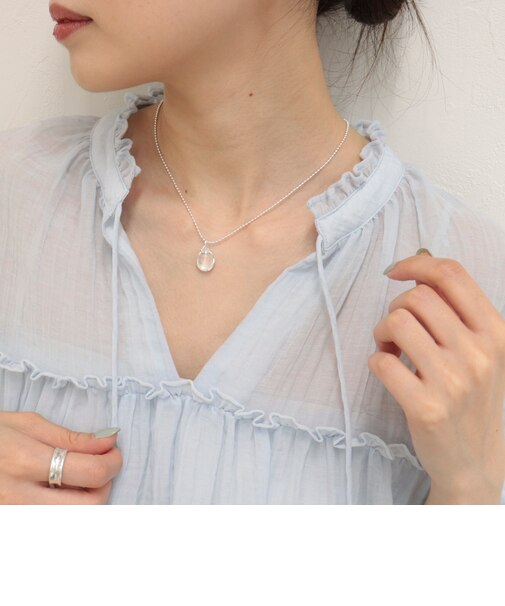 フェイクストーントップネックレス