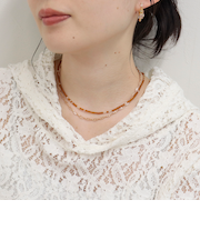 マットビーズアジャスト2セットネックレス