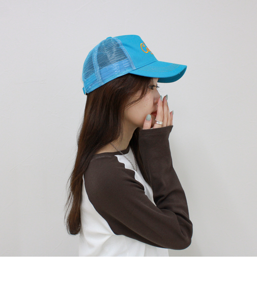 【CASSELINI/キャセリーニ】刺しゅうメッシュキャップ