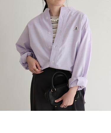 【GEVACO/ゲバコ】バンドカラーロングスリーブシャツ