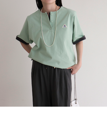 【GEVACO/ゲバコ】別注レディースヘンリーネックシャツ