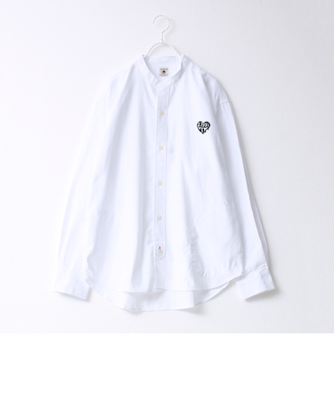 【FREDYMAC/フレディマック】フロッキープリント バンドカラーシャツ