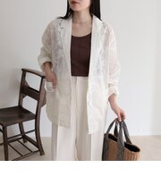 【MADE IN INDIA】シアー刺繍ジャケット