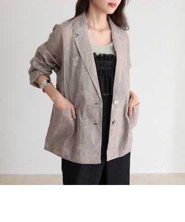 【MADE IN INDIA】シアー刺繍ジャケット