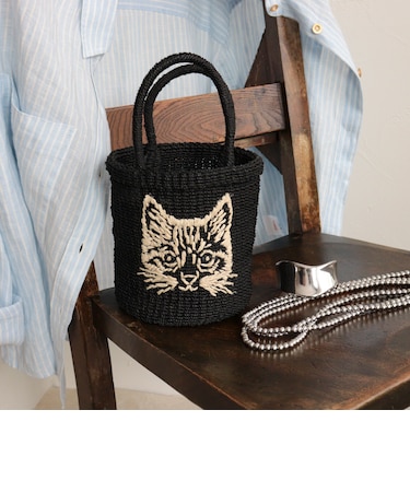 【BAGMATI/バグマティ】キャット刺繍アバカミニトートバッグ