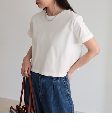 シルケットスムースクロップドTシャツ