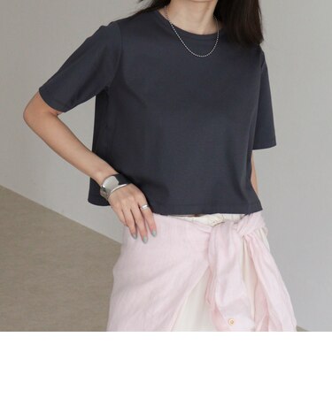 シルケットスムースクロップドTシャツ
