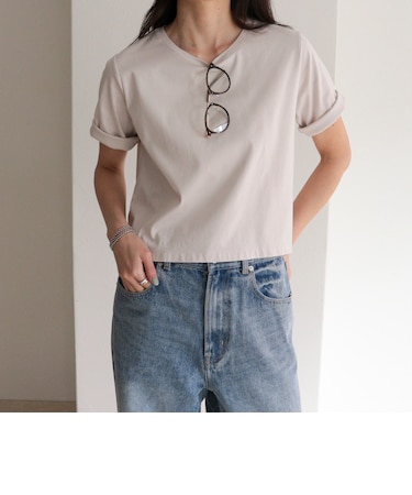 シルケットスムースクロップドTシャツ