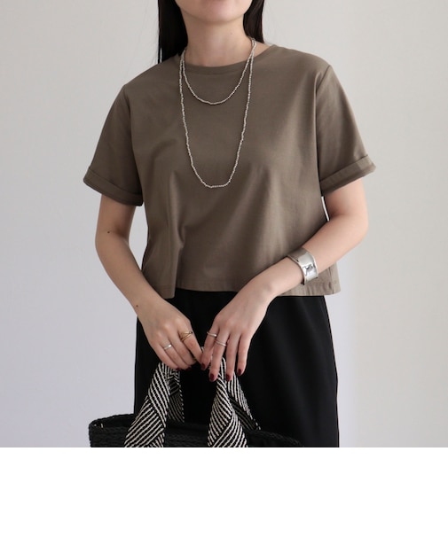 シルケットスムースクロップドTシャツ