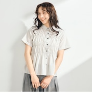 シャーリング半袖シャツ