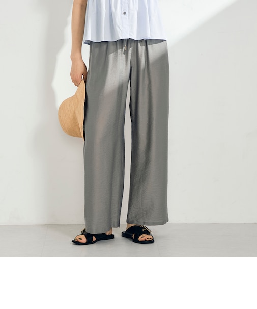 【接触冷感】ドライタンブラーセミワイドイージーパンツ