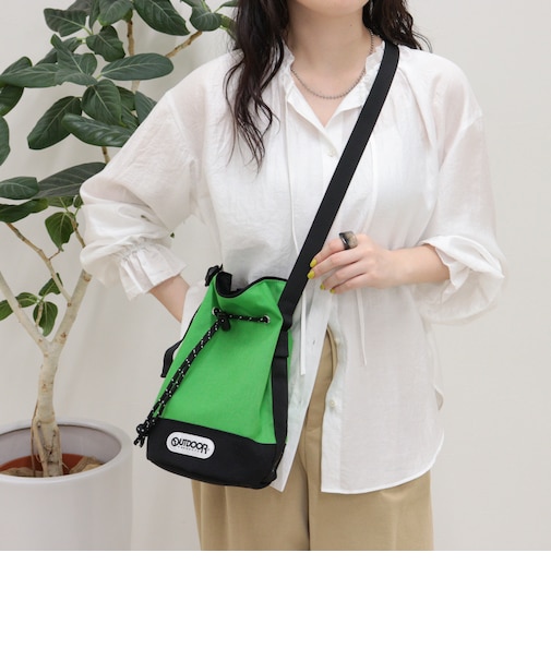 【OUTDOOR PRODUCTS】 バイカラードロスト巾着ショルダー