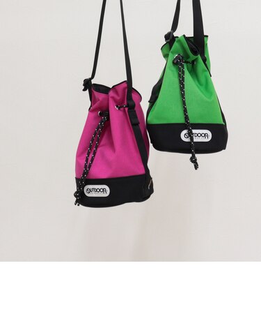 【OUTDOOR PRODUCTS】 バイカラードロスト巾着ショルダー