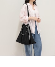 ドロストハンドル巾着トート