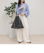 ドロストハンドル巾着トート