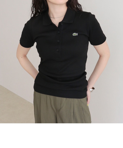 【LACOSTE/ラコステ】ワンポイントリブポロシャツ