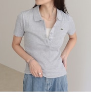 【LACOSTE/ラコステ】ワンポイントリブポロシャツ