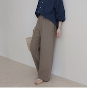 LINEN セミワイドリラクシーパンツ