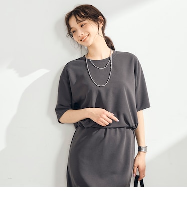 カットジョーゼット5分袖プルオーバー