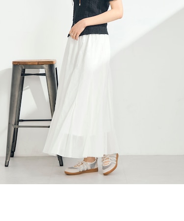 COTTONマチ付きギャザースカート