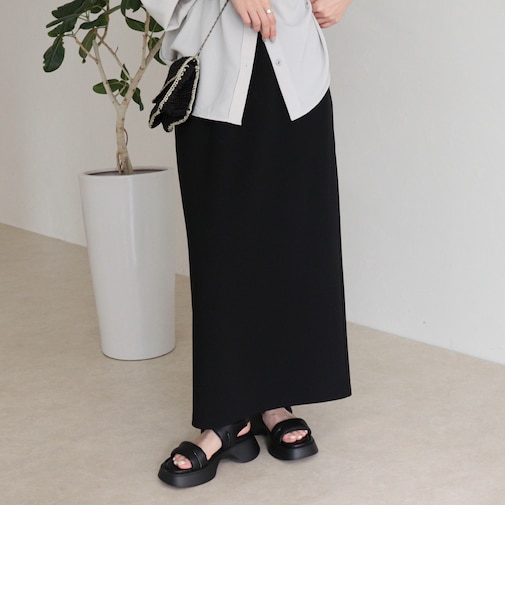 カットジョーゼットインゴムタイトスカート