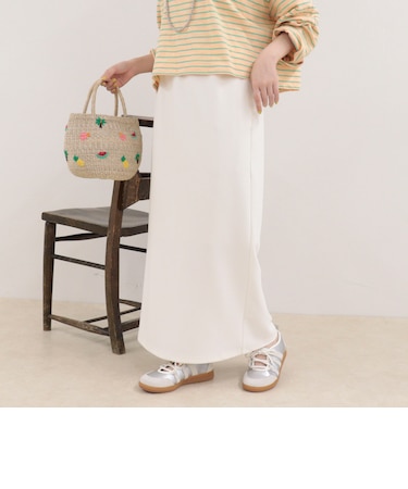 カットジョーゼットインゴムタイトスカート