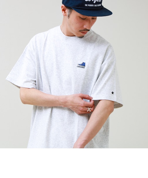 【CONVERSE】ワンポイント シューズ刺繍Tシャツ