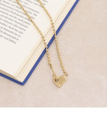 ハートフックステンレスネックレス