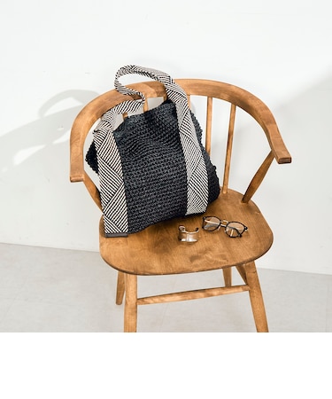 ラメテープワンハンドルトートバッグ