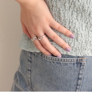 アンティーク調デザインセットリング