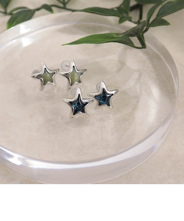 カラースターアンティーク調ピアス