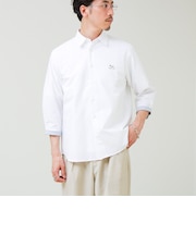 【フレブル刺繍】七分袖シャツ ストライプ/無地