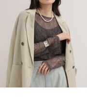 シアーレースロンTシャツ