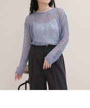 シアーレースロンTシャツ