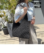 ミックスヤーンペーパー三角バッグ