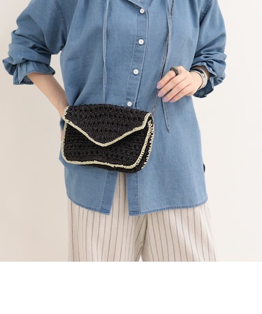 手編みマクラメチェーンポシェット